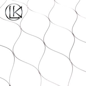 Factory Custom High-Strength 304/316 Stainless Steel Wire Rope Net Stainless Steel Cable Mesh Zoo Stainless Steel Cable Mesh for Construction Bridge Safety Net