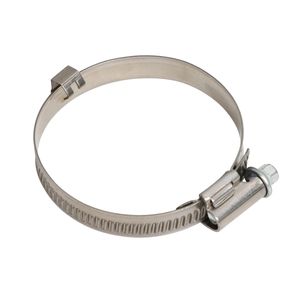 Industrial Grade German Type Embossed Non-Perforated Worm Gear Hose Clamp, Smooth Inner Stainless Steel Band Torro Style Clamp for Hydraulic and Air Systems