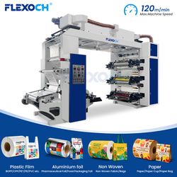 High Speed HDPE Film Roll Type Six Color Series Flexographic Printing Machine Press