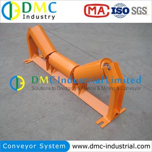 Industrial Belt Conveyor Idler Rubber Impact Galvanized Roller