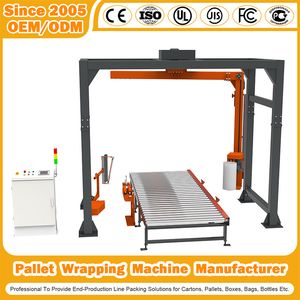 Customized Automatic Shrink Packing Film Pallet Stretch/Strapping Horizontal Top Push Roll Robot Palletizing Inline/Online Rotary Arm Pallet Wrapping Machine