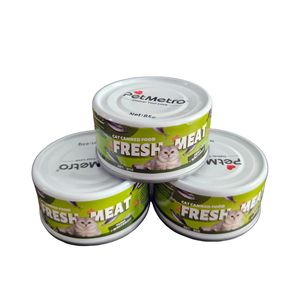 Fresh Meat Nutrition with No Artificial Colors or Preservatives OEM Export Grade Bulk Supply Net 85g Canned Cat Food