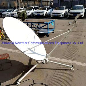 1.2m Manual Flyaway 6PCS Panel Carbon Fiber Dish Antenna