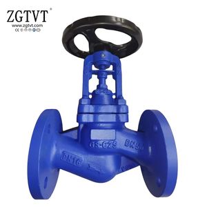 DN15-DN600 DIN Manual Pn16 ASTM A216 Wcb Carbon Steel SS304 CF8 Bellow Flange Globe Valve with Stop Valve