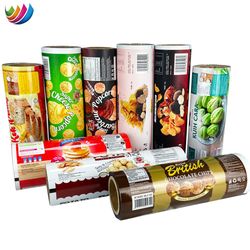 Custom Print Plastic Foil Laminated Heat Sealable Flexible Nut Tomato Sauce Packaging Snack Food Cookies Roll Film for Automatic Packing