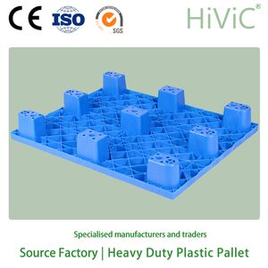 High Quality Heavy Duty 1200 X 1000 mm 3 Runners Stackable Recycle Durable Plastic Hygienic Pallet Single Face Shipping Plastic Pallet for Sale