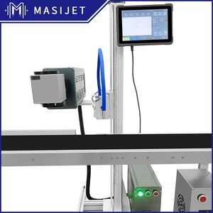 30W 40W 50W CO2 Flying Fiber Laser Marking Machine for Packaging Bags with 20W Power Supports Ai Graphic Format