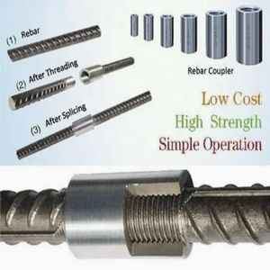 Factory Building Material Coupling Pipe Fitting Sleeve Straight Carbon Steel Bar Connecting Thread Rebar Coupler Connector
