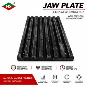 Jaw PE250X400/Pew760 Plate Fixed Jaw Plates Die Plate Liner Tlb with Teeth for Sale for Mesto/Sandvic/Zenith Replacement