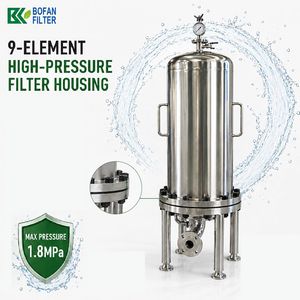 High-Pressure 9-Element Cartridge Filter Housing for Industrial Liquid Filtration