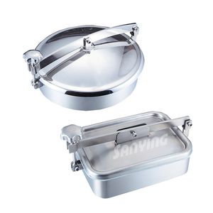 Food Grade Sanitary Quick Open Normal Pressure Oval Round Stainless Steel Tank Manhole Cover Supplier