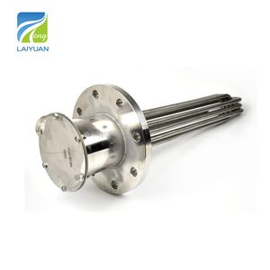 Laiyuan China Supplier 380V 20kw ID10*850mm 3u Electric Heating Tube Element Industrial Flange Immersion Water Heater