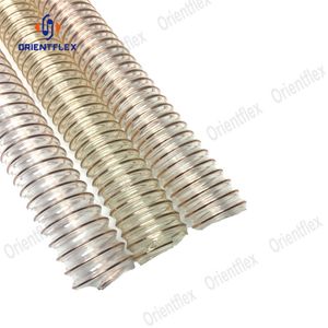 Polyurethane 100mm Leaf Vacuum Replacement PU Steel Wire Duct Hose