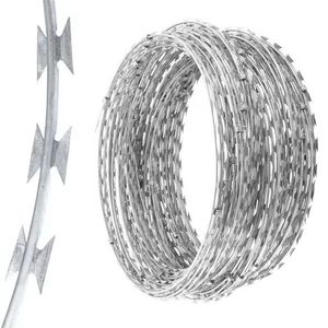 High Security Bto-22 Galvanized Accordion Cross Razor Wire Prison Razor Barbed Wire