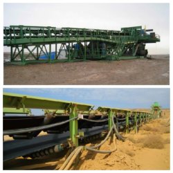 Industrial Displacement Relocatable Semi-Relocatable Roller Rubber Mobile Belt Conveyer for Large Scale Open-Pit Mining Industry Conveyor System Equipment
