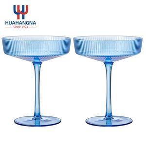 Hot Selling Handmade Stemmed Glass Ice Cream Cup Champagne Coupe Glasses