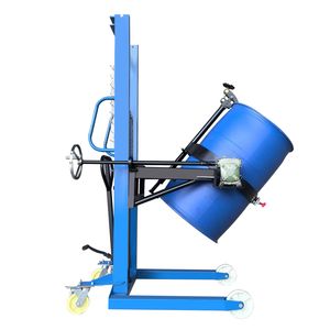 Hand Manual 400kg Oil Drum Stacker Hydraulic Drum Lift Lifter Vehicle Truck for Sale