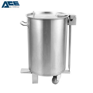 Commercial Kitchen Stainless Steel Waste Container - Removable & Wheel Design for Hotel