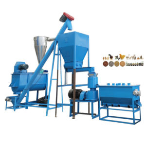 Small Animal Poultry Cattle Feed Pellet Production Line Plant