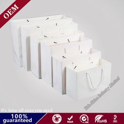 Wholesale White Mechandise Party Gift Bags Kraft Paper Shopping Bag