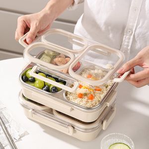 Food Safe BPA-Free Durable Stainless Steel Bento Box Food Container Divided Lunch Box
