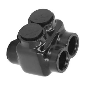 Multi Splice Connector 2 Port Insulated Dual Entry Power Wire Range 2/0-6 AWG