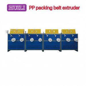 Extruder 5-15mm Single Screw PP Pet Strap Making Machine Forplc Control System