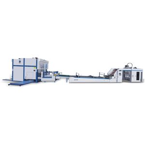 Automatic Sheet to Sheet Paper Mounting Flute Laminating Machine with Automatic Pallet Feeding Flip Flop Stacker