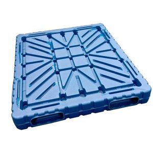 Standard Size 1200X1000mm Size HDPE Virgin Material Stackable Double Sides Blow Molding Heavy Duty Plastic Pallet