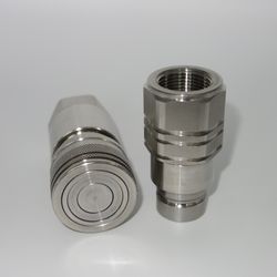Naiwo Hydraulic Coupling Water Quick Coupler Stainless Steel Flat Bottom Quick Connector 1/2"Bsp