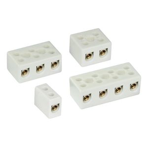 Steatite Connection Block High Temperature Insulating Ceramics 450V RoHS Ceramic Terminal Block