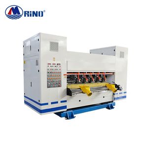 PLC Controlled 2200mm Paper Cardboard Thin Blade Slitter Scorer Machine 5 Blades 8 Scorers