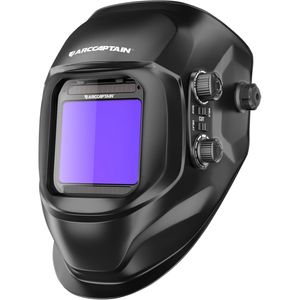 Precision Welds with Arccaptain: Auto-Darkening Welding Helmet&Welding PPE - Wide 3.94" X3.66" Vision