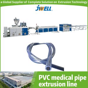 Jwell Automatic PVC Soft Pipe Making Machine High Efficiency Plastic Extruder Machine for Medical Pipe
