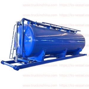 Customzie 10-100m³ PE Lined Pressure Vessel Q345r Oilfield Frac Skid-Mounted Storage Tank for Chemical Hydrochloric Acid, Corrosive Crude Oil 150-500bbl