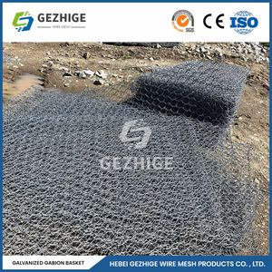 Gezhige 100X150 mm Square Gabion Supplier 3.0-4.0mm Selvedge Wire Thickness Galvanized Plastic Coated Gabion Netting China 2.0*0.5*0.5 M Galvanized Small Gabion