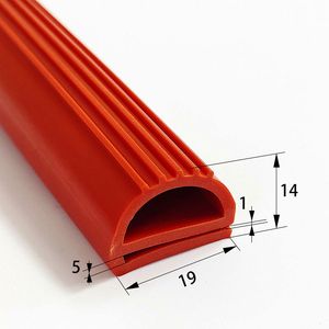Red High Temperature Dust-Proof Oil-Resistant Electric Steamer Cabinet Sealing Part Extruded Solid Silicone Rubber Weatherstrip