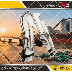 Cns 1 Ton Hydraulic Marine Crane Small Flange Type Foldable Arm Knuckle Boom Marine Deck Mobile Offshore Crane with Winch