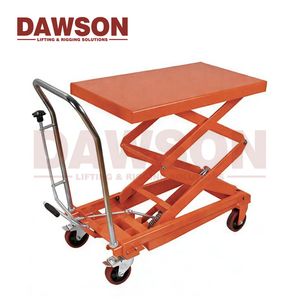 Mobile Hydraulic Scissor Lift Table 500kg Capacity Metal Construction Platform Portable
