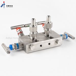 10000psi High Temperature Instrumentation Manifolds Stainless Steel 1/4" NPT 5 Valve Manifolds
