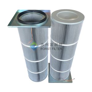 Spray Booth Pulse-Jet Dust Collection Square Flange PTFE Chuck Polyester Air Filter