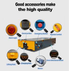 Heavy-Duty Trackless Transfer Trolley with Durable Rubber Wheels