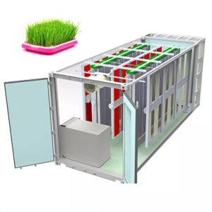 Hydroponic Container Vertical Cultivation Growing Rack with Walk Ways Mobile Greenhouse