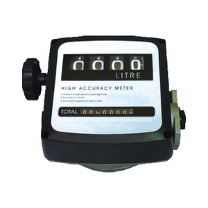 4 Digits Diesel Gas Fuel Oil Flow Counter Meter