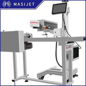 Masijet High Speed Production Line Laser Source 30W 50W Flying Fiber Carbon Dioxide Laser Marking Machine Engraving Machine