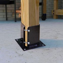 DIY 4X4 6X6 Adjustable Metal Steel Wood Deck Fence Post Base Bracket