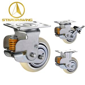 Stardrawing 5/6/8inch 125/150/200mm Shock Absorber Wheel Industrial Spring Loaded Caster