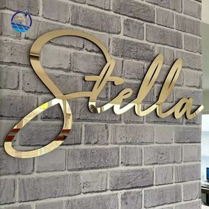 Laser Cut Metal Beauty Salon Logo Backlit Sign Advertising Acrylic Wall Custom Logo Letters