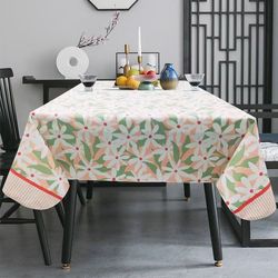 PEVA Tablecloth with Flannel Backing, Vinyl, Printed, Waterproof, Plastic, Environmental Friendly