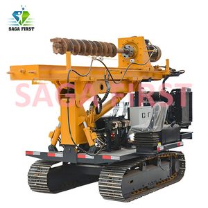 High Efficiency Hydraulic Solar Pile Driver / Photovoltaic Piling Machine for Solar Panel Installation